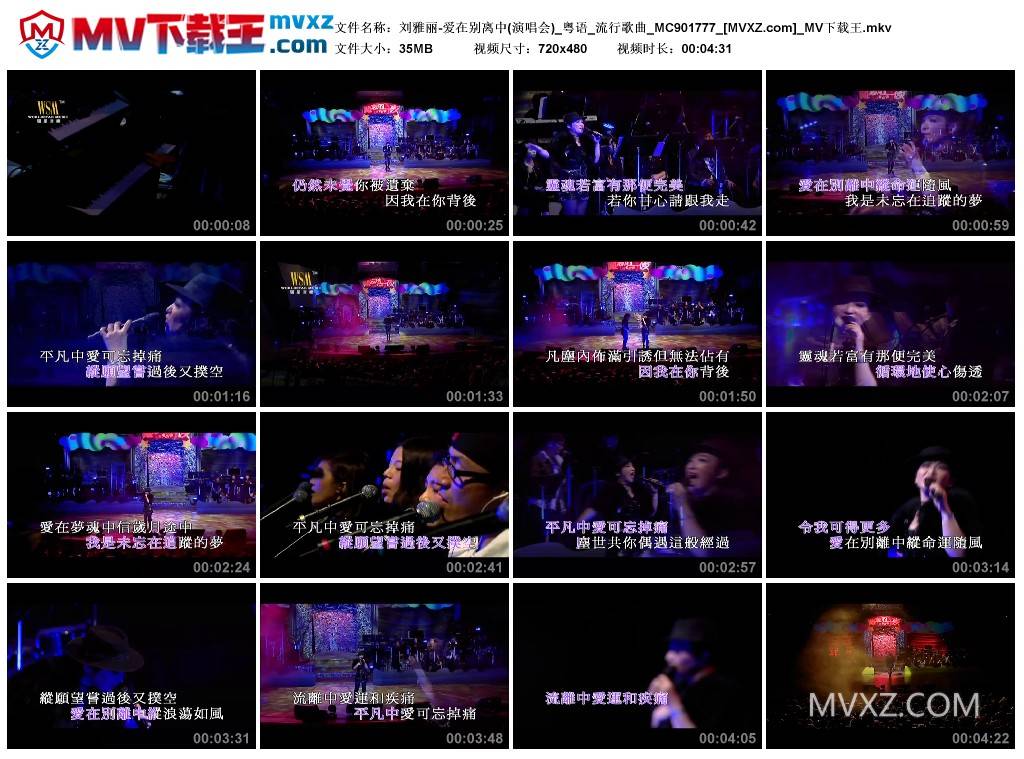 刘雅丽-爱在别离中(演唱会)_粤语_流行歌曲_MC901777
